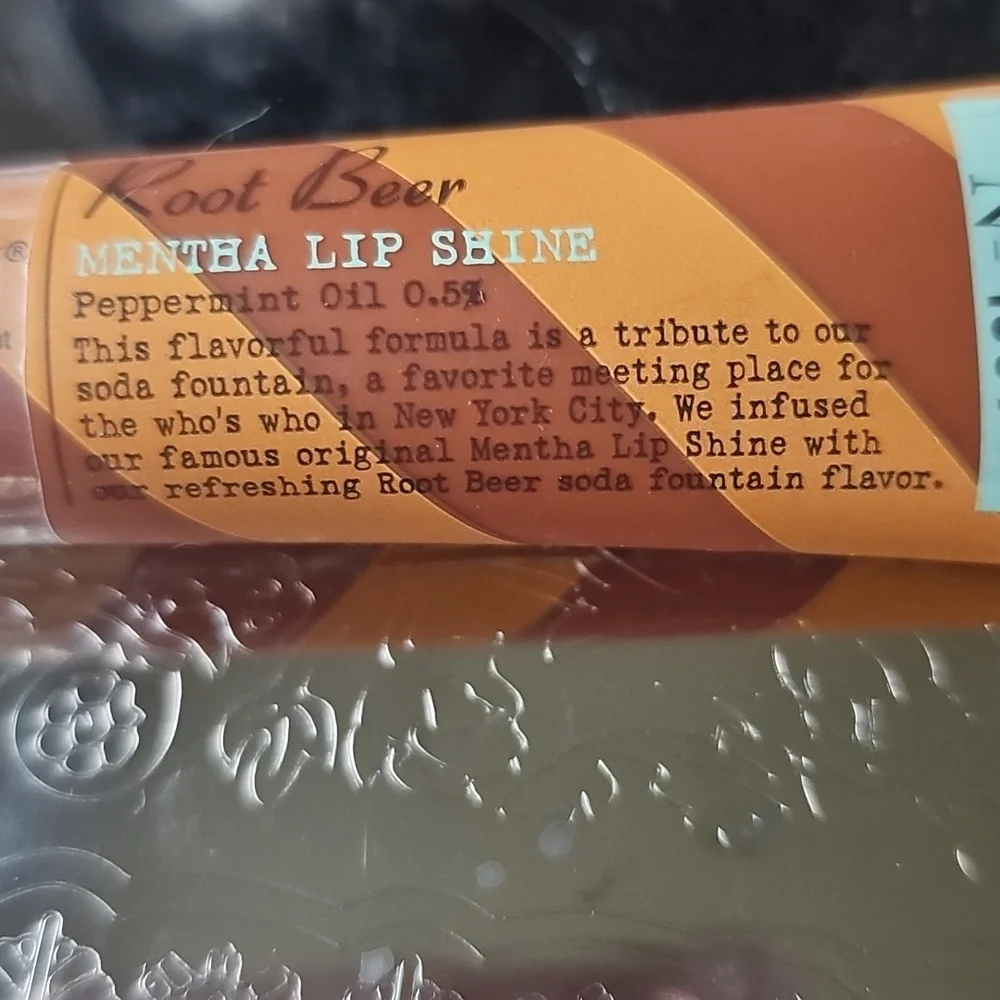 New CO Bigelow Root Beer Mentha Lip Shine Discontinued Minty Lip Gloss Sealed